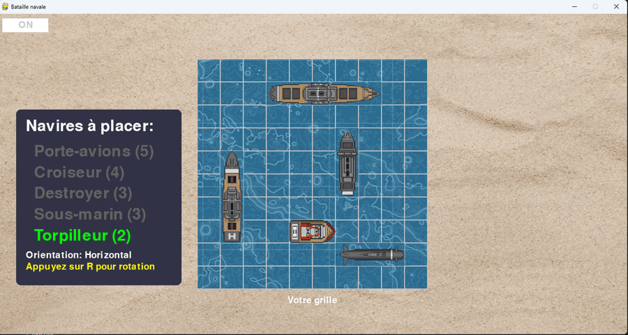 Ship placement grid